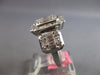 EXTRA LARGE 2.37CT DIAMOND 18KT WHITE GOLD ROUND & BAGUETTE CLUSTER SQUARE RING