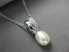 ESTATE .16CT DIAMOND & AAA SOUTH SEA PEARL 18K WHITE GOLD PENDANT W/CHAIN #11447