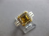 WIDE 2.82CT WHITE & MOCHA DIAMOND 18KT 2 TONE GOLD PRINCESS & ROUND SQUARE RING