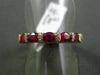 ESTATE 3.98CT DIAMOND & RUBY 18K ROSE GOLD DOUBLE SIDE ANNIVERSARY ETERNITY RING