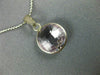 ESTATE 3.60CT AAA PINK AMETHYST 14KT WHITE GOLD 3D ROUND CLASSIC BEZEL PENDANT