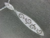 EXTRA LARGE 1.43CT DIAMOND 18KT WHITE GOLD OPEN FILIGREE MARQUISE SHAPE PENDANT