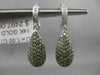 ESTATE 1.0CT WHITE & YELLOW DIAMOND 14KT WHITE GOLD PEAR SHAPE HANGING EARRINGS