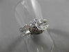 ANTIQUE WIDE .65CT DIAMOND 14KT WHITE GOLD 3D PAVE MOON DOUBLE BAND RING #3217