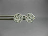 ESTATE LARGE .75CT ROUND DIAMOND 18KT WHITE GOLD CLASSIC FLOWER CLUSTER EARRINGS
