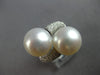 LARGE .93CT DIAMOND & AAA SOUTH SEA PEARL 18KT WHITE GOLD CRISS CROSS LOVE RING