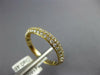 ESTATE .48CT DIAMOND 18KT YELLOW GOLD 3 ROW PAVE SEMI ETERNITY ANNIVERSARY RING
