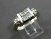 ESTATE WIDE .75CT DIAMOND 18KT WHITE GOLD INVISIBLE PRINCESS SQUARE RING #22114