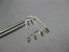 ESTATE .44CT DIAMOND 18KT WHITE GOLD 3D MULTI ROW UMBRELLA FUN HANGING EARRINGS