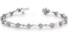 1.32CT DIAMOND 14KT WHITE GOLD MULTI FLOWER BY THE YARD ETERNITY TENNIS BRACELET