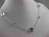 ANTIQUE EXTRA LONG 45.0CT EXTRA FACET MULTI SHAPE & GEM 14KT WHITE GOLD NECKLACE