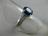 ESTATE 1.97CT DIAMOND & AAA SAPPHIRE 14KT WHITE GOLD OVAL ENGAGEMENT RING #16437