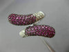 ESTATE WIDE 2.76CT DIAMOND & AAA PINK SAPPHIRE 18K WHITE & BLACK GOLD SNAKE RING
