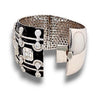 EXTRA LARGE 15.69CT DIAMOND & BLACK ENAMEL 18KT WHITE GOLD MULTI SHAPE BRACELET