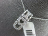 ESTATE .30CT DIAMOND 14KT WHITE GOLD 3D I LOVE YOU RECTANGULAR FLOATING PENDANT