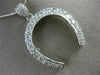 ESTATE LARGE PLATINUM 2.60CT DIAMOND 3D HORSESHOE LUCKY FLOATING PENDANT #21965