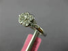 ESTATE .56CT DIAMOND 18KT WHITE GOLD ROUND 4 LEAF CLOVER SQUARE FLOWER LOVE RING