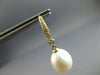 0.10CT DIAMOND & AAA SOUTH SEA PEARL 14KT YELLOW GOLD OPEN LEVERBACK FUN EARRINGS