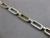 1.08CT DIAMOND 14KT 2 TONE GOLD 3D ROUND OVAL LINK BY THE YARD TENNIS BRACELET