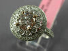 ESTATE WIDE 1.58CT WHITE & PINK DIAMOND 18K WHITE & ROSE GOLD 3D ENGAGEMENT RING
