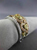 WIDE .88CT WHITE PINK & FANCY YELLOW DIAMOND 18K TRI COLOR GOLD ANNIVERSARY RING