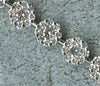 ESTATE 5.3CT DIAMOND 18KT WHITE GOLD MULTI FLOWER BY THE YARD ETERNITY BRACELET