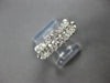 ESTATE .45CT DIAMOND 14KT WHITE GOLD 3D 2 ROW LOVE KNOT ANNIVERSARY RING #28021