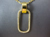 ESTATE LARGE .29CT DIAMOND 18KT YELLOW GOLD CLASSIC OPEN OVAL FUN PENDANT