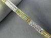 ANTIQUE 1.15CT DIAMOND 14KT WHITE & YELLOW GOLD 3D FILIGREE FUN BRACELET #22381