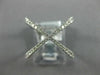 ESTATE LARGE .61CT DIAMOND 18KT WHITE GOLD 3D CLASSIC X LOVE FUN RING