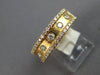 ESTATE .89CT DIAMOND 14KT YELLOW GOLD 3D ROUND ETOILE WEDDING ANNIVERSARY RING