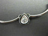 ANTIQUE ROUND .50CT DIAMOND 14KT WHITE GOLD 5 STONE PEAR ITALIAN NECKLACE #1809