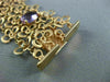 ESTATE WIDE 12.6CT DIAMOND & AAA AMETHIST 18K ROSE GOLD FILIGREE FLOWER BRACELET