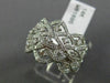 EFFY WIDE 1.15CT ROUND DIAMOND 14K WHITE GOLD 3D INIFINITY OPEN WAVE ETOILE RING