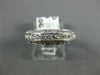 ANTIQUE 1.50CT DIAMOND 18K WHITE GOLD 3 ROW PAVE ETERNITY ANNIVERSARY RING #1192