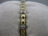 ESTATE .85CTW DIAMOND 14K WHITE YELLOW GOLD BAMBOO LINK BRACELET 4MM WIDE #10186