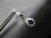1.87CT DIAMOND & AAA SAPPHIRE 14K WHITE GOLD PEAR SHAPE CLASSIC HANGING EARRINGS