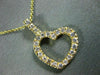 ESTATE .50CT DIAMOND 14KT YELLOW GOLD CLASSIC OPEN HEART FLOATING PENDANT #10769
