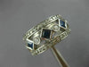LARGE 3.40CT ROUND DIAMOND & AAA SAPPHIRE 14KT WHITE GOLD ETERNITY WEDDING RING