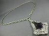 ANTIQUE EXTRA LARGE 38.0CT DIAMOND & AAA AMETHYST 18K WHITE GOLD LARIAT NECKLACE