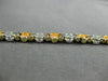 ESTATE .71CT DIAMOND 14KT TWO TONE GOLD 3D BY THE YARD SOLITAIRE BEZEL BRACELET