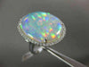 ESTATE EXTRA LARGE 10.92CT DIAMOND & AAA OPAL 14KT WHITE GOLD 3D OVAL HALO RING