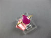 ESTATE 1.63CT RUBY 14KT YELLOW GOLD 3D CLASSIC PEAR SHAPE SOLITAIRE FUN RING