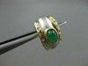 ESTATE .80CT DIAMOND & EMERALD 14KT YELLOW & WHITE GOLD CLIP ON EARRINGS #21748