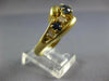 ESTATE WIDE 1.59CT DIAMOND & AAA SAPPHIRE 18KT YELLOW GOLD 3D LOVE KNOT FUN RING