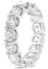 ESTATE LARGE 6.07CT DIAMOND PLATINUM 3D CLASSIC ROUND ETERNITY ANNIVERSARY RING