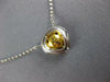 1.12CT FANCY YELLOW DIAMOND 18KT 2 TONE GOLD PEAR SHAPE SOLITAIRE LOVE NECKLACE