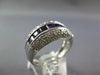 WIDE 1.28CT DIAMOND & AMETHYST 14KT WHITE GOLD PRINCESS CHANNEL ANNIVERSARY RING