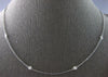 ESTATE .50CT DIAMOND 14KT WHITE GOLD CLASSIC ROUND BY THE YARD 18" LOVE NECKLACE