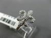 ESTATE WIDE .26CT DIAMOND 14KT WHITE GOLD 3D FLEUR DE LIS PAVE FILIGREE FUN RING